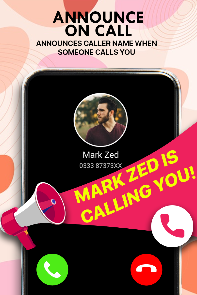 اسکرین شات 2 برنامه Caller Name Announcer