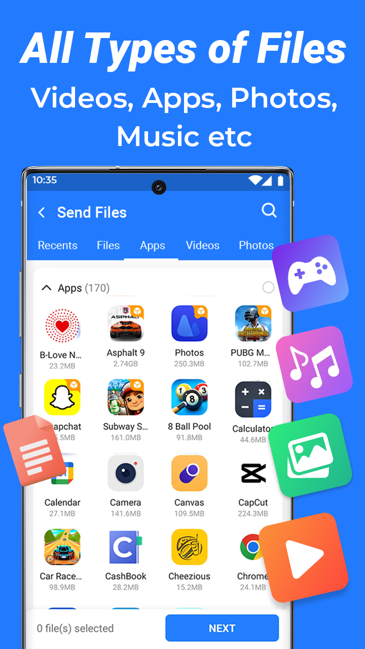 اسکرین شات 6 برنامه Share All : Files Sharing