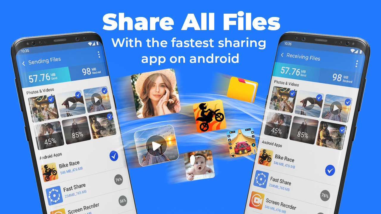 اسکرین شات 1 برنامه Share All : Files Sharing