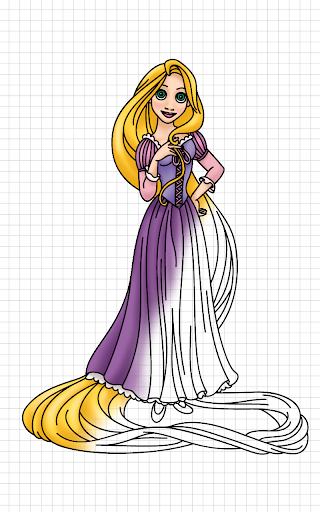 اسکرین شات 6 برنامه How to Draw Princess cute Drawing