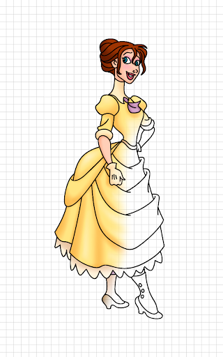 اسکرین شات 2 برنامه How to Draw Princess cute Drawing