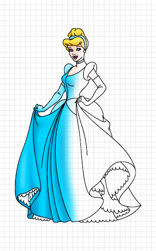اسکرین شات 1 برنامه How to Draw Princess cute Drawing