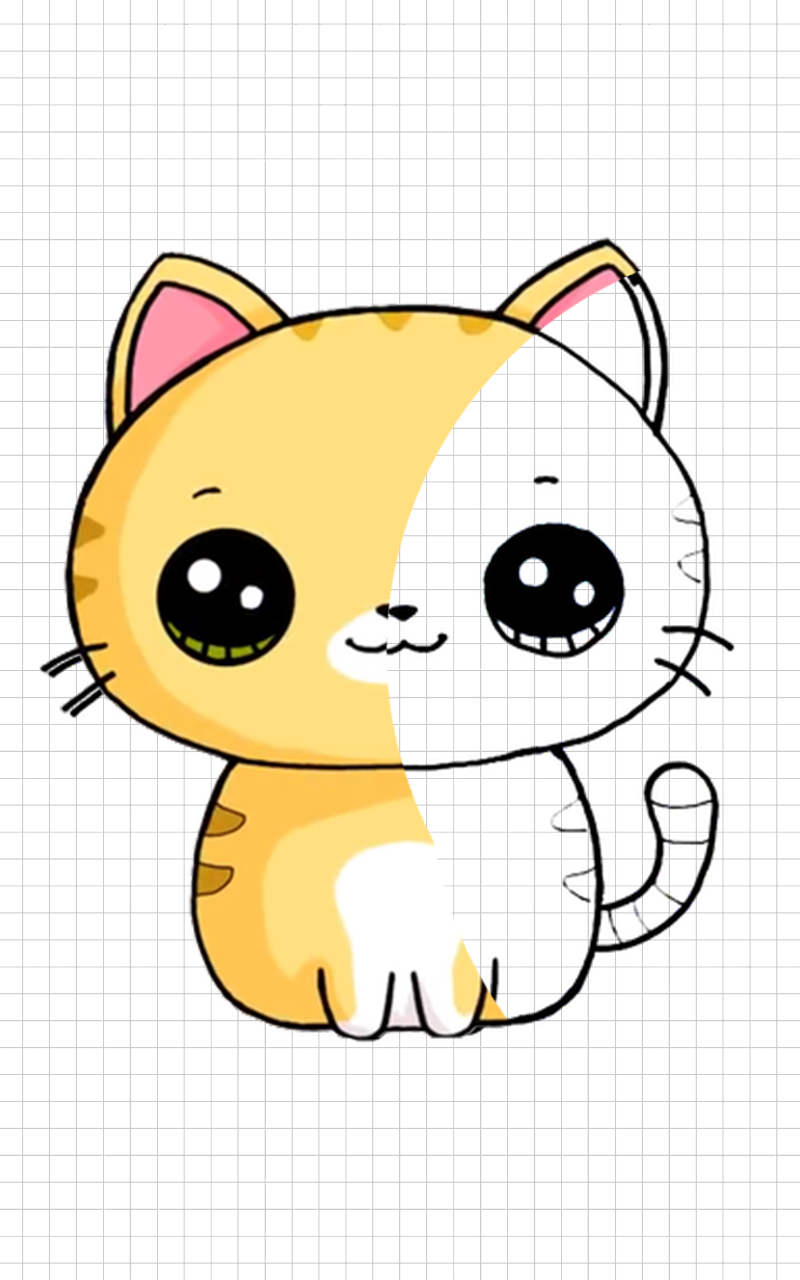 اسکرین شات 3 برنامه How to Draw Kawaii animals Drawing Tutorial