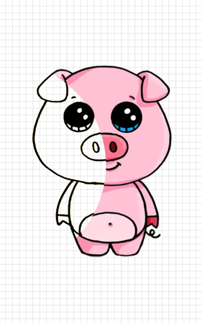 اسکرین شات 2 برنامه How to Draw Kawaii animals Drawing Tutorial