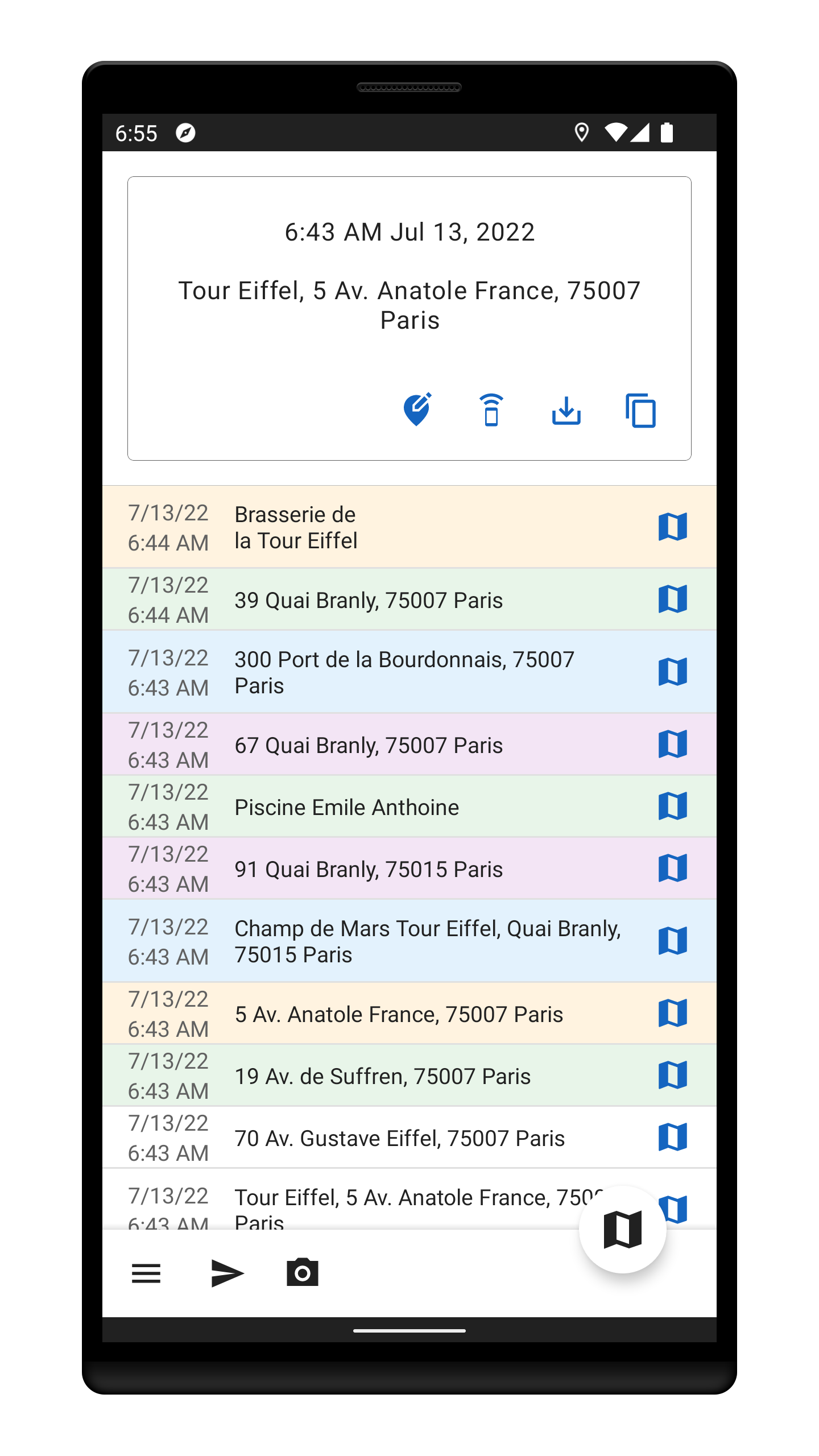 اسکرین شات 6 برنامه My Location - Travel Timeline