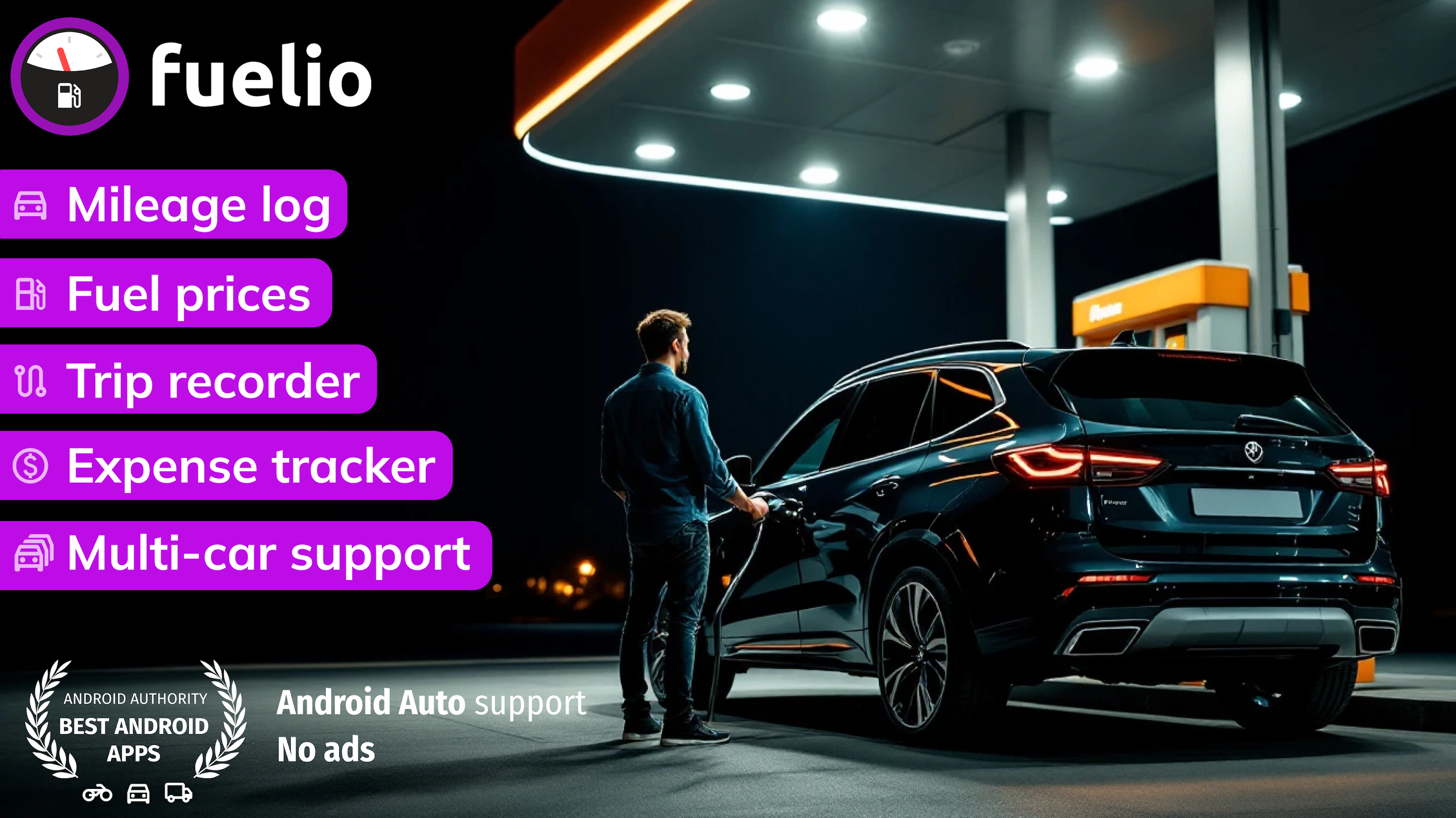 اسکرین شات 1 برنامه Fuelio: Fuel log & fuel prices