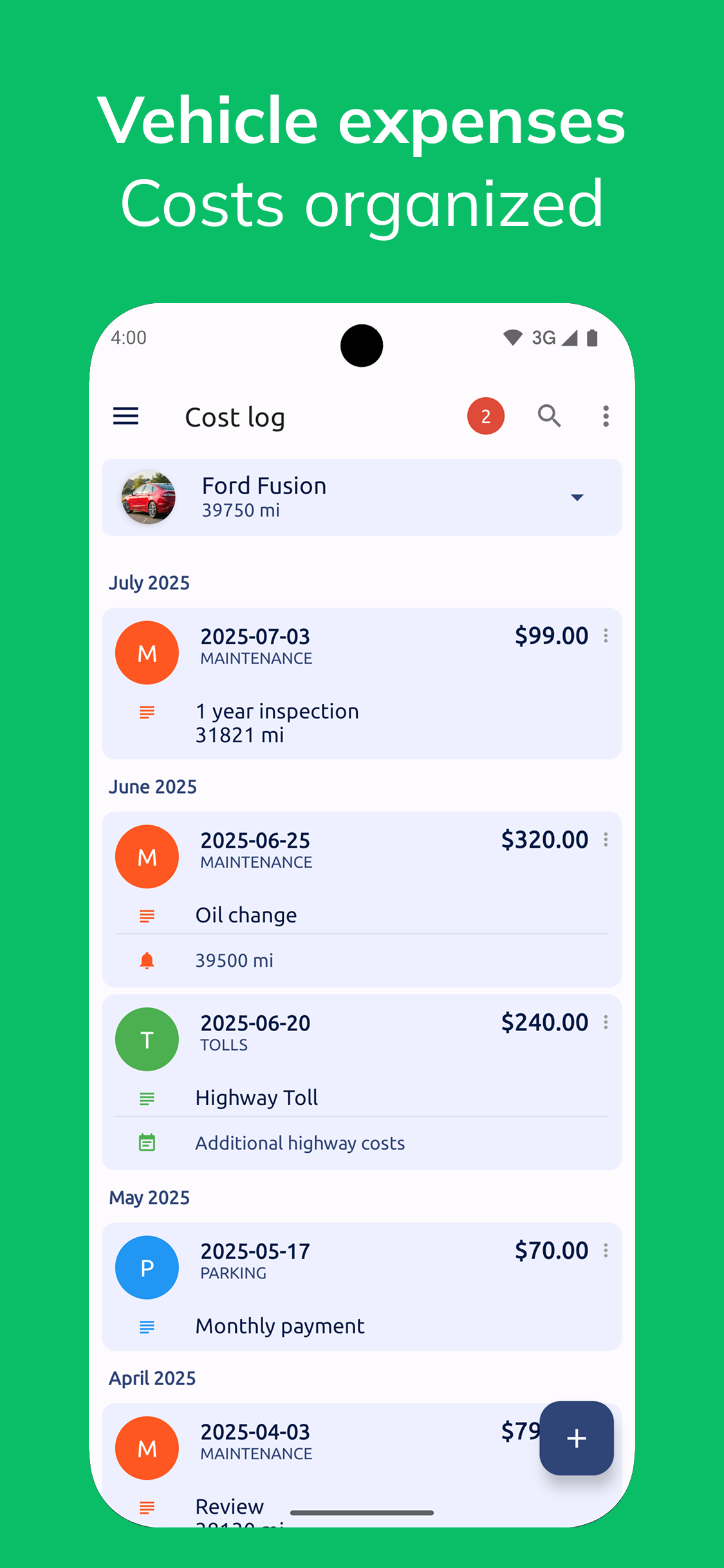 اسکرین شات 4 برنامه Fuelio: gas log & gas prices