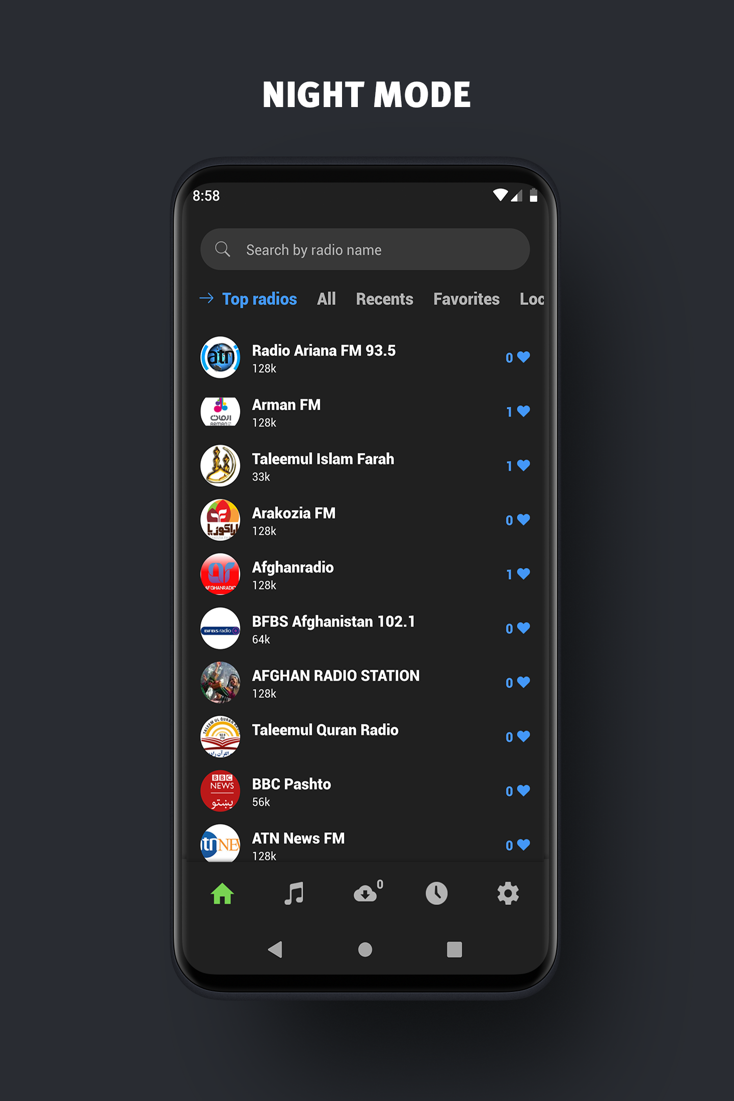اسکرین شات 4 برنامه Radio Afghanistan Online