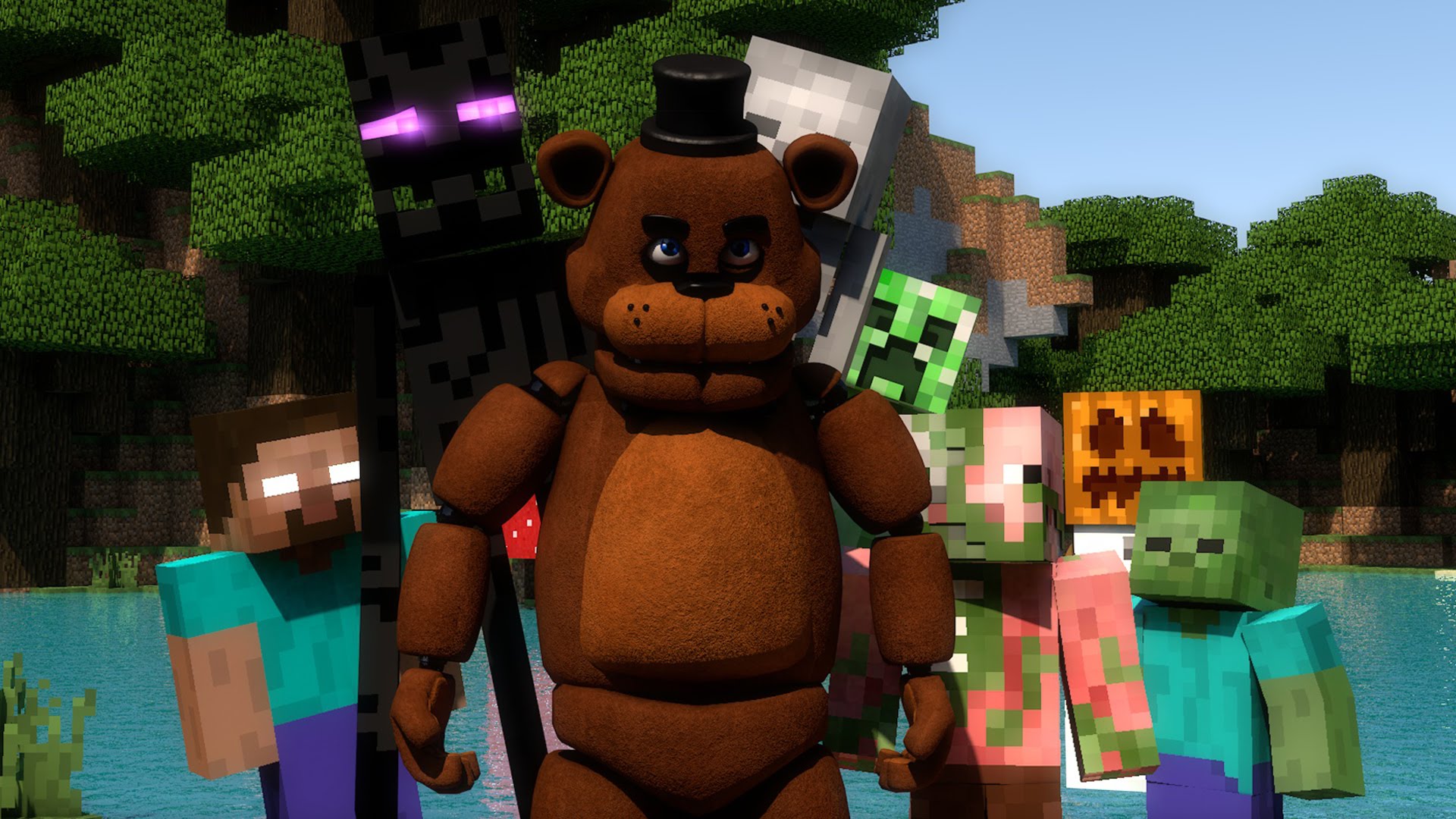 اسکرین شات 1 برنامه FNaF Animatronic for Minecraft