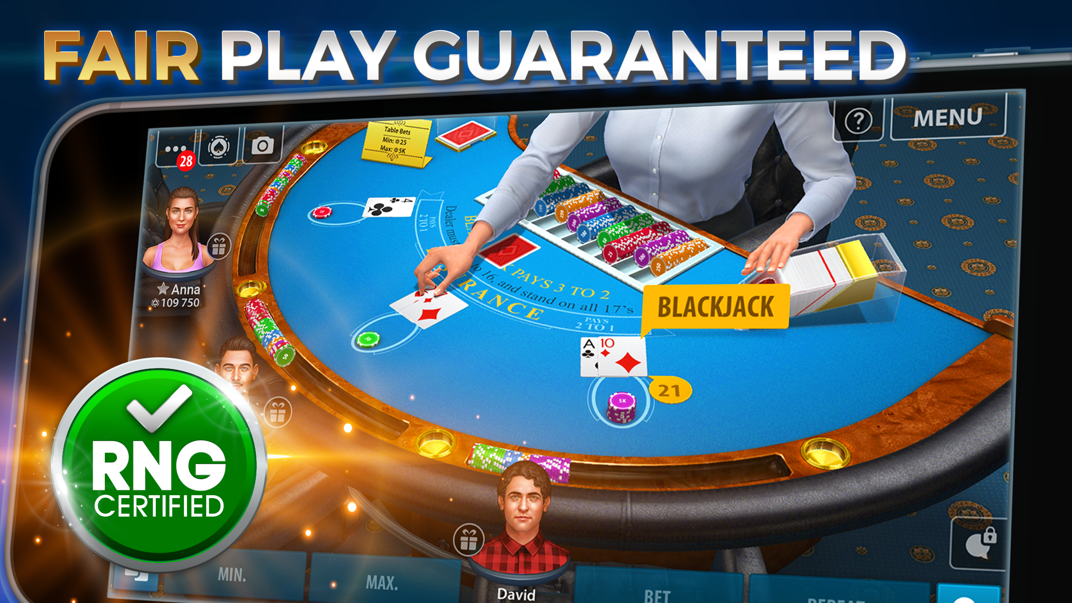 اسکرین شات 1 بازی Blackjack 21: Blackjackist