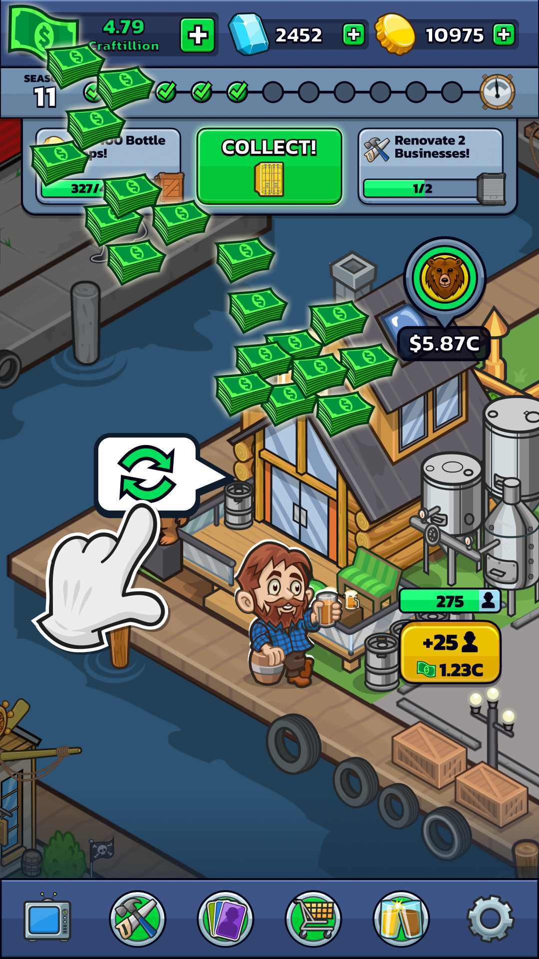 اسکرین شات 6 بازی Idle Distiller Tycoon Game