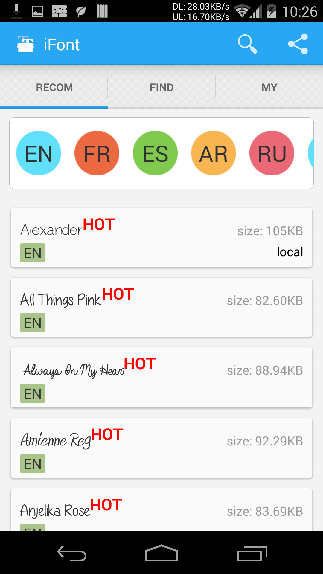 اسکرین شات 1 برنامه iFont(Expert of Fonts)