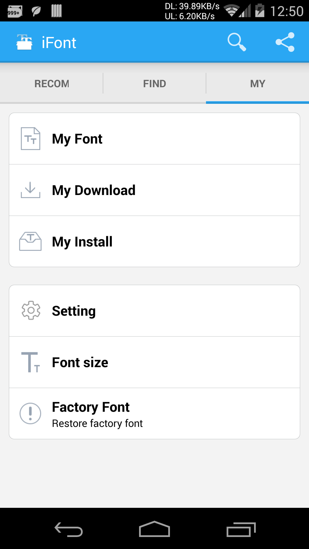 اسکرین شات 3 برنامه iFont(Expert of Fonts)