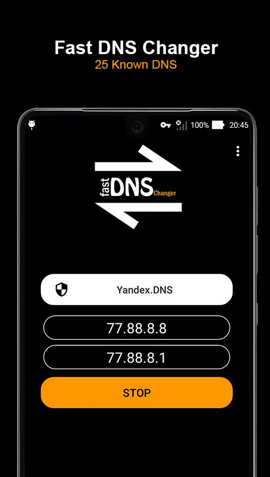 اسکرین شات برنامه Fast DNS Changer 3
