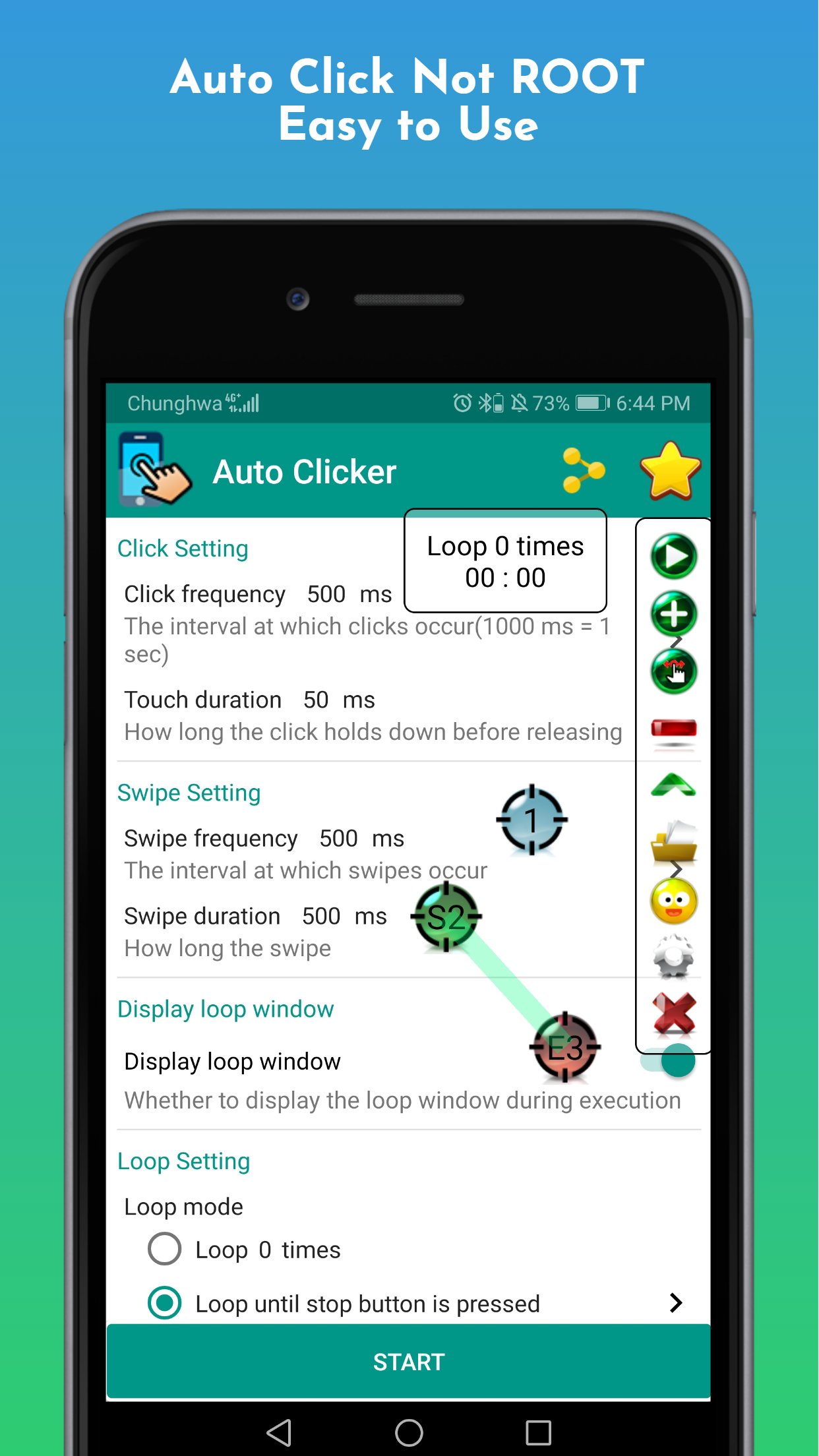 اسکرین شات 1 برنامه Game master - Auto Clicker
