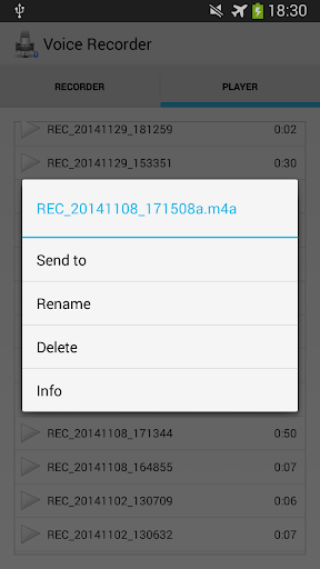 اسکرین شات 4 برنامه Bluetooth Voice Recorder