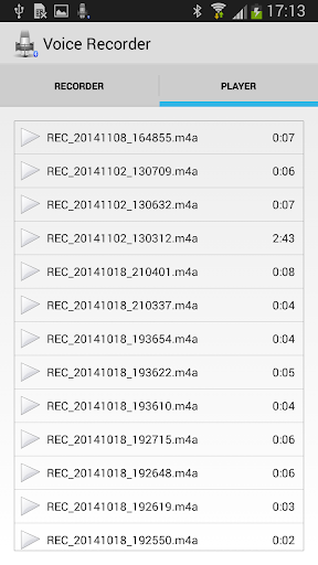 اسکرین شات 3 برنامه Bluetooth Voice Recorder