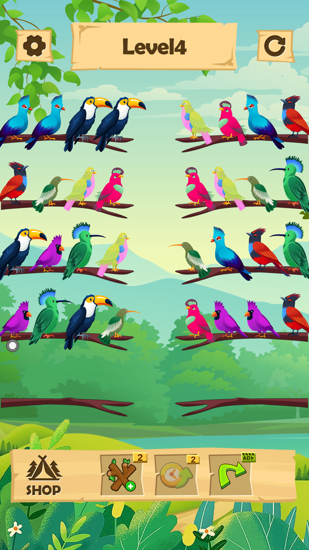 اسکرین شات 5 بازی Bird Color:Sort Puzzle Game