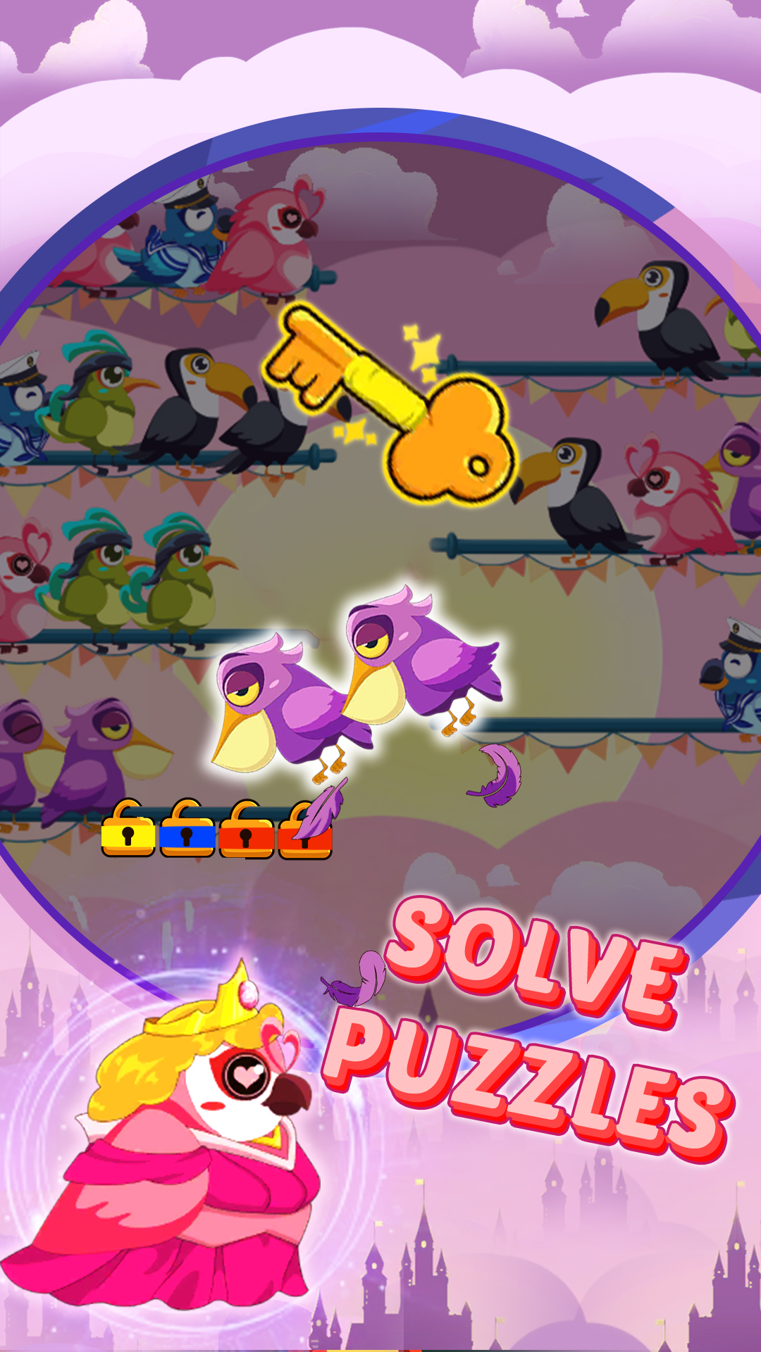 اسکرین شات 2 بازی Cute Bird Game:Sorting Puzzle
