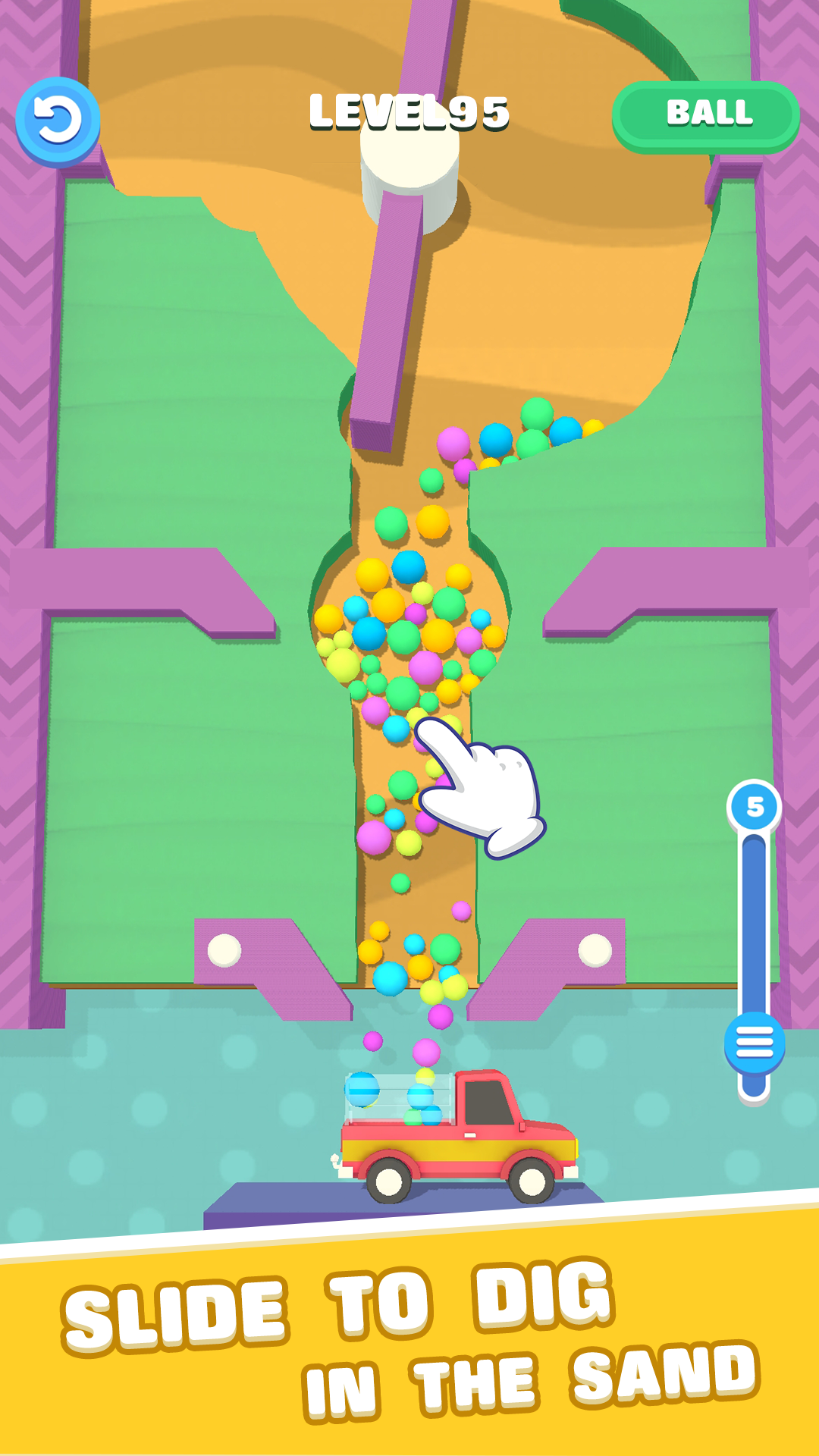 اسکرین شات 1 بازی Falling Sand Ball-Dig The Sand