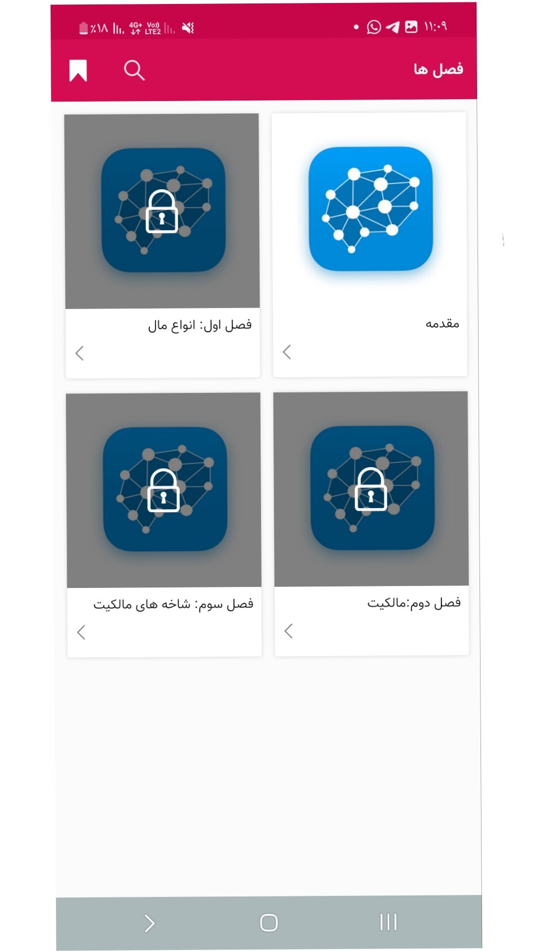 اسکرین شات 1 برنامه حقوق مدنی 2 اموال و مالکیت