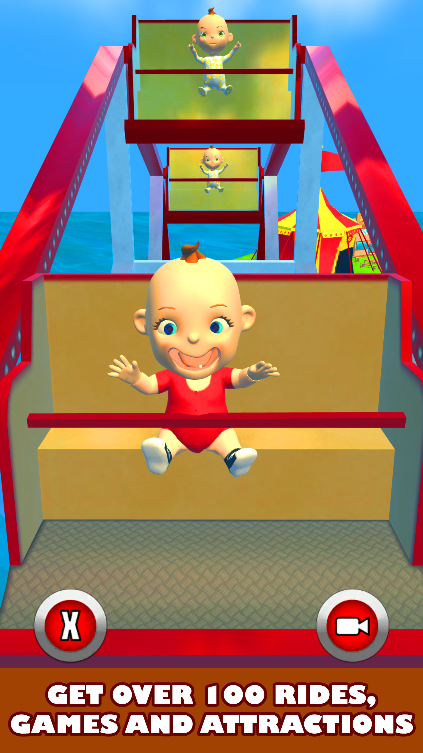 اسکرین شات 1 برنامه Baby Babsy Amusement Park 3D