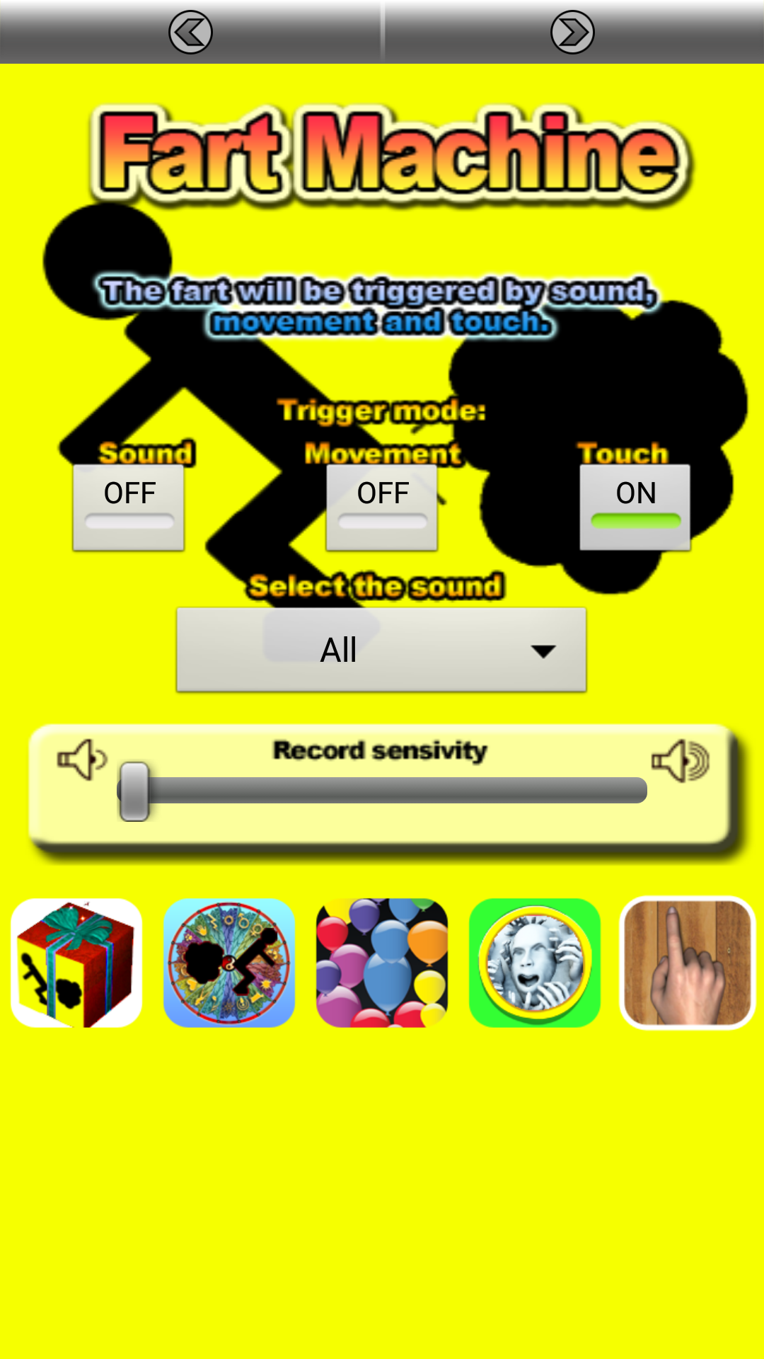 اسکرین شات 1 برنامه Fart Sound Board Fart Sounds