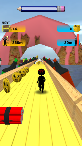 اسکرین شات 4 بازی Stickman Run: 1 2 3 Go Running