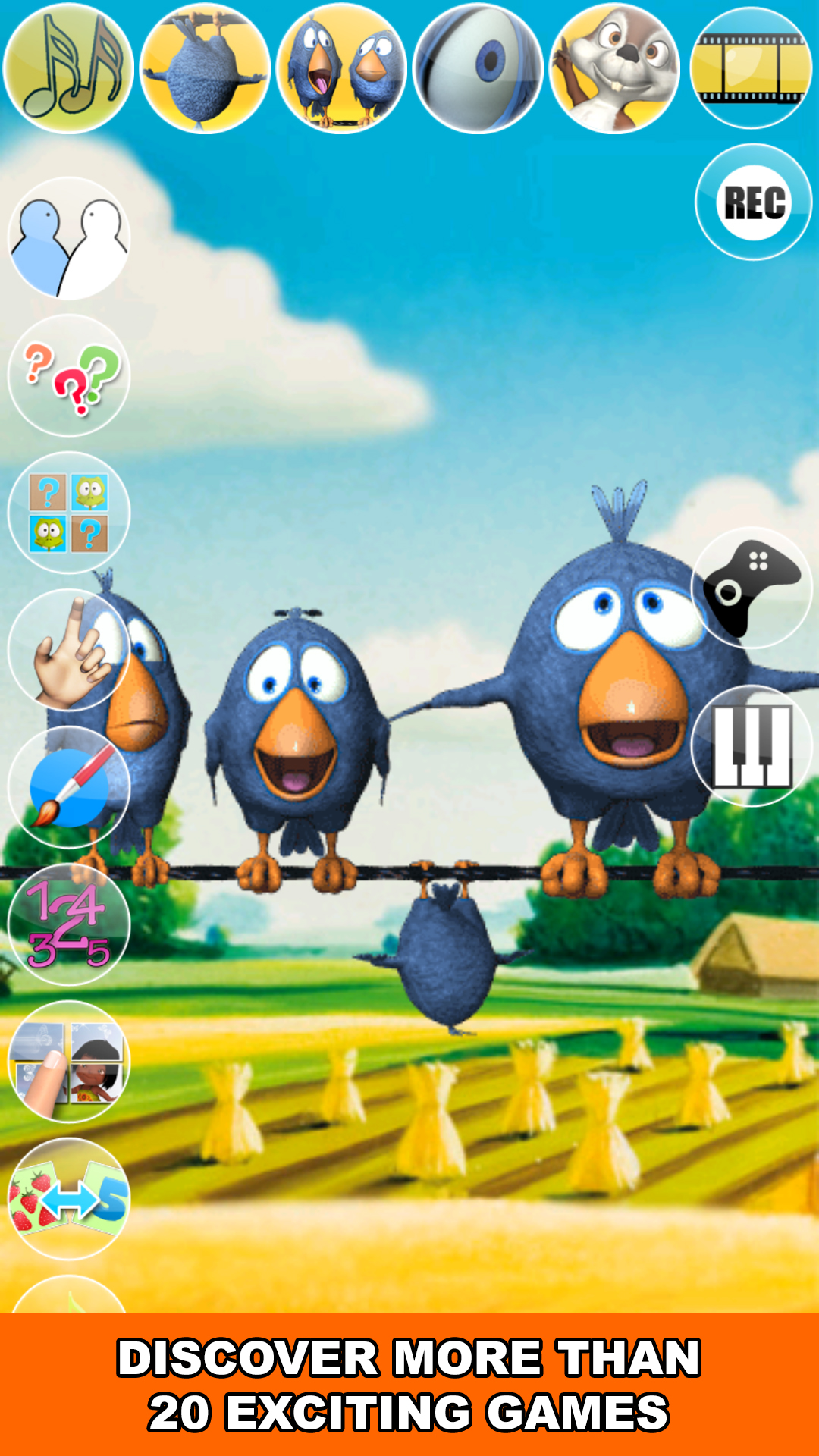 اسکرین شات 4 برنامه Talking Birds On A Wire
