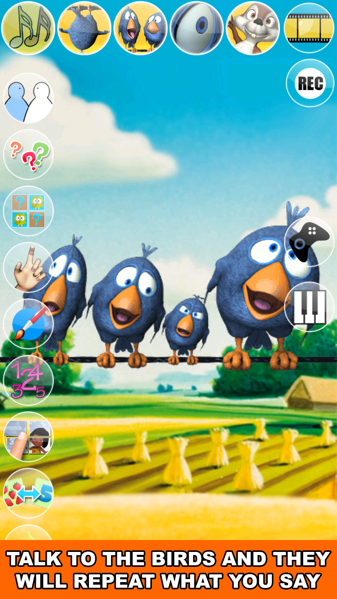 اسکرین شات 1 برنامه Talking Birds On A Wire