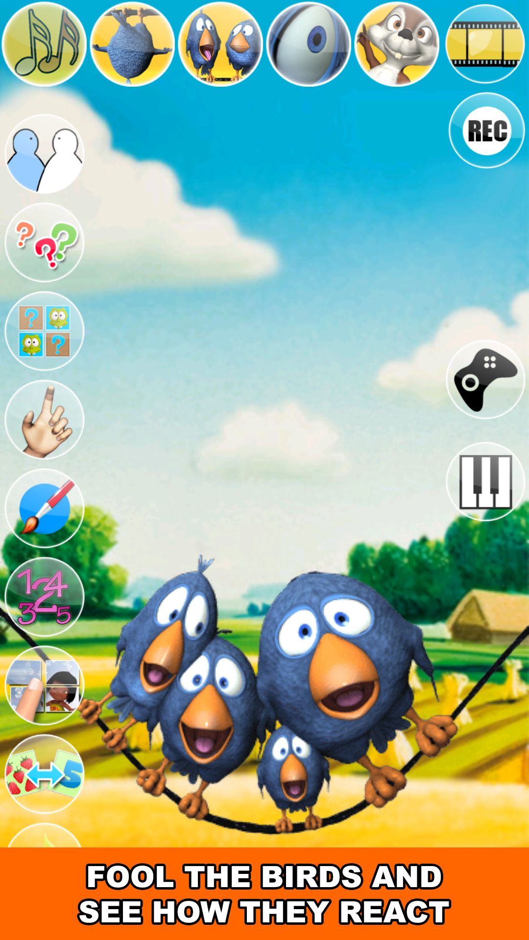 اسکرین شات 2 برنامه Talking Birds On A Wire