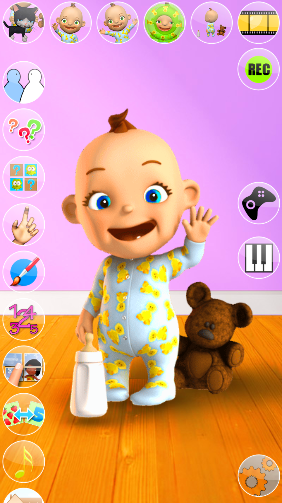 اسکرین شات 1 بازی Talking Baby Games with Babsy