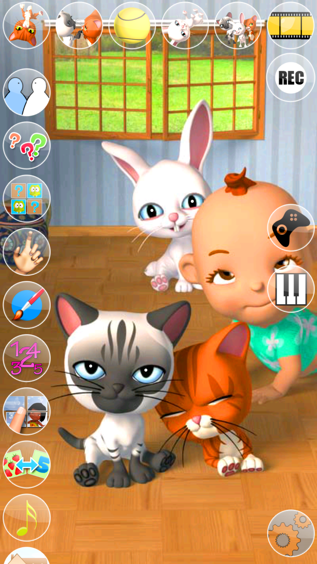 اسکرین شات 4 برنامه Talking 3 Friends Cats & Bunny