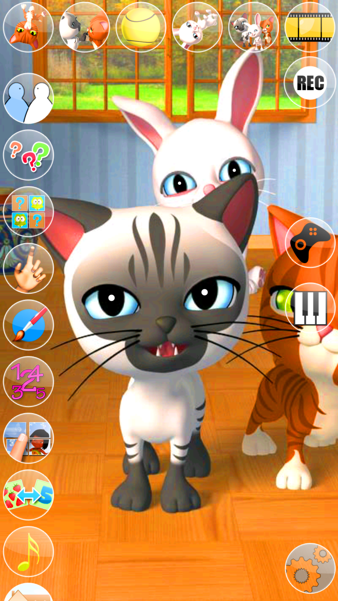 اسکرین شات 5 برنامه Talking 3 Friends Cats & Bunny