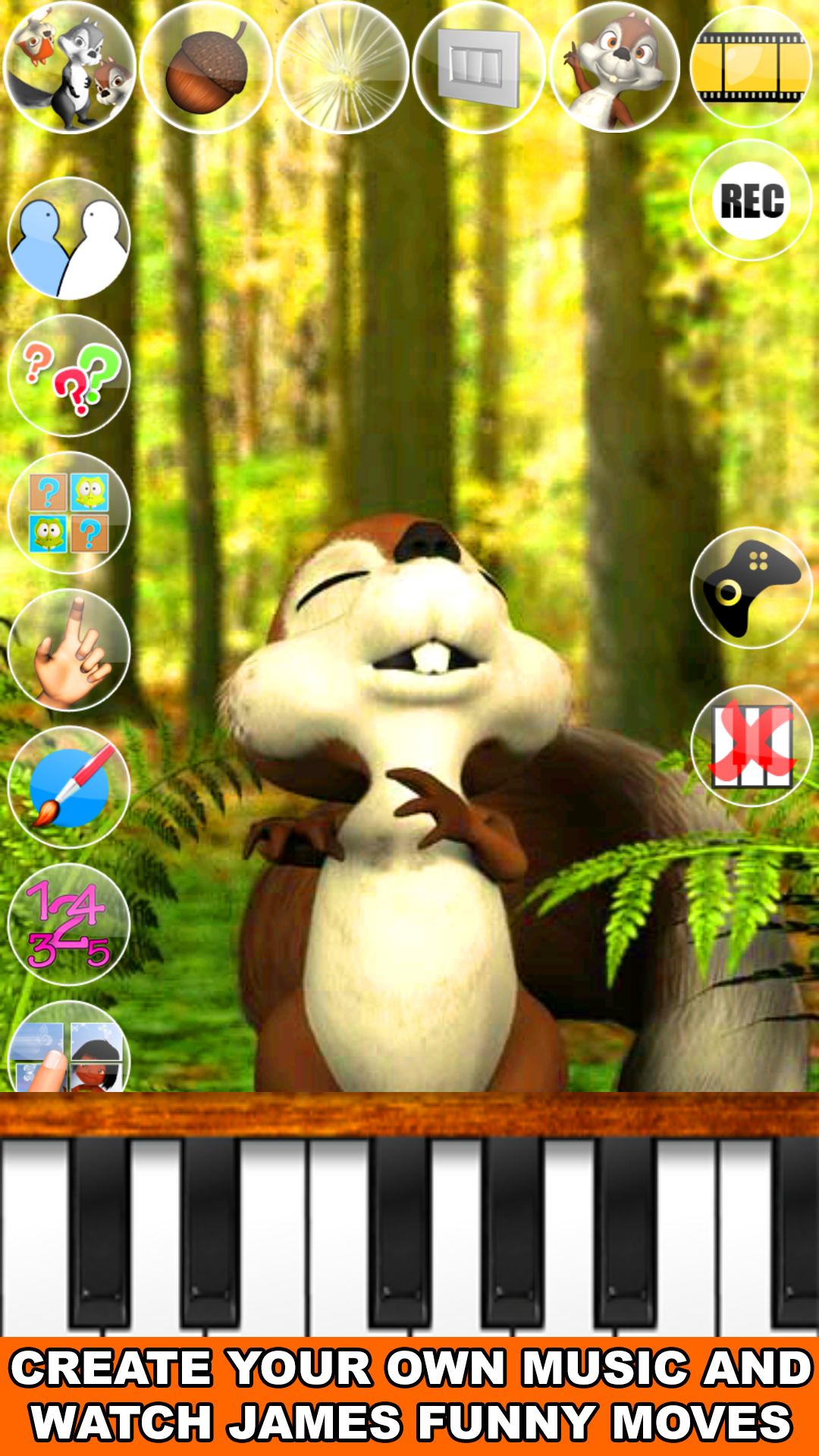 اسکرین شات 2 برنامه Talking James Squirrel