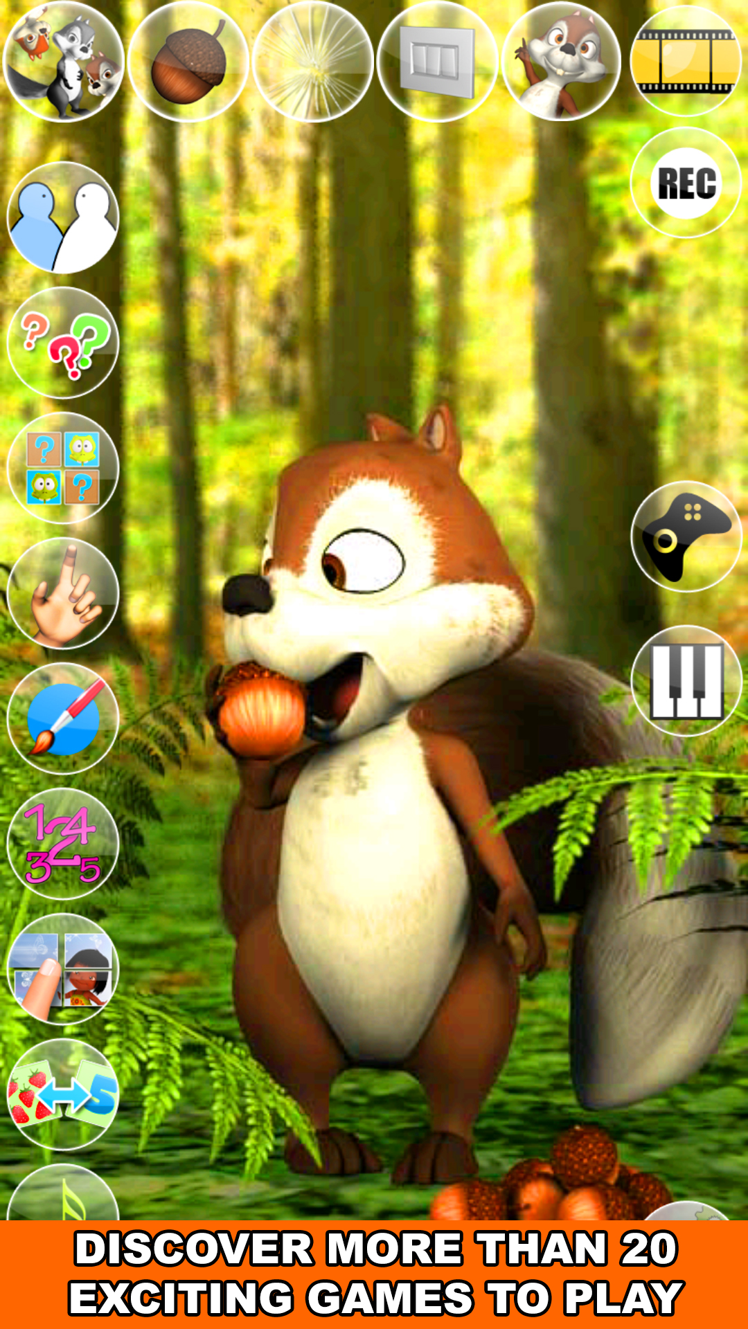 اسکرین شات 4 برنامه Talking James Squirrel