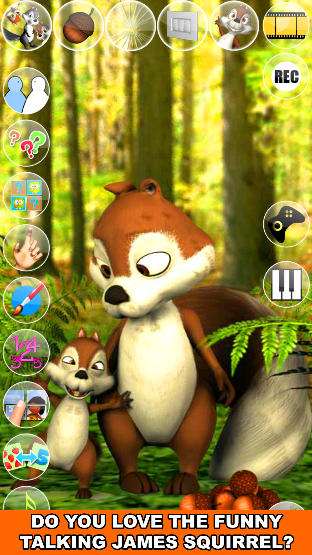 اسکرین شات 7 برنامه Talking James Squirrel