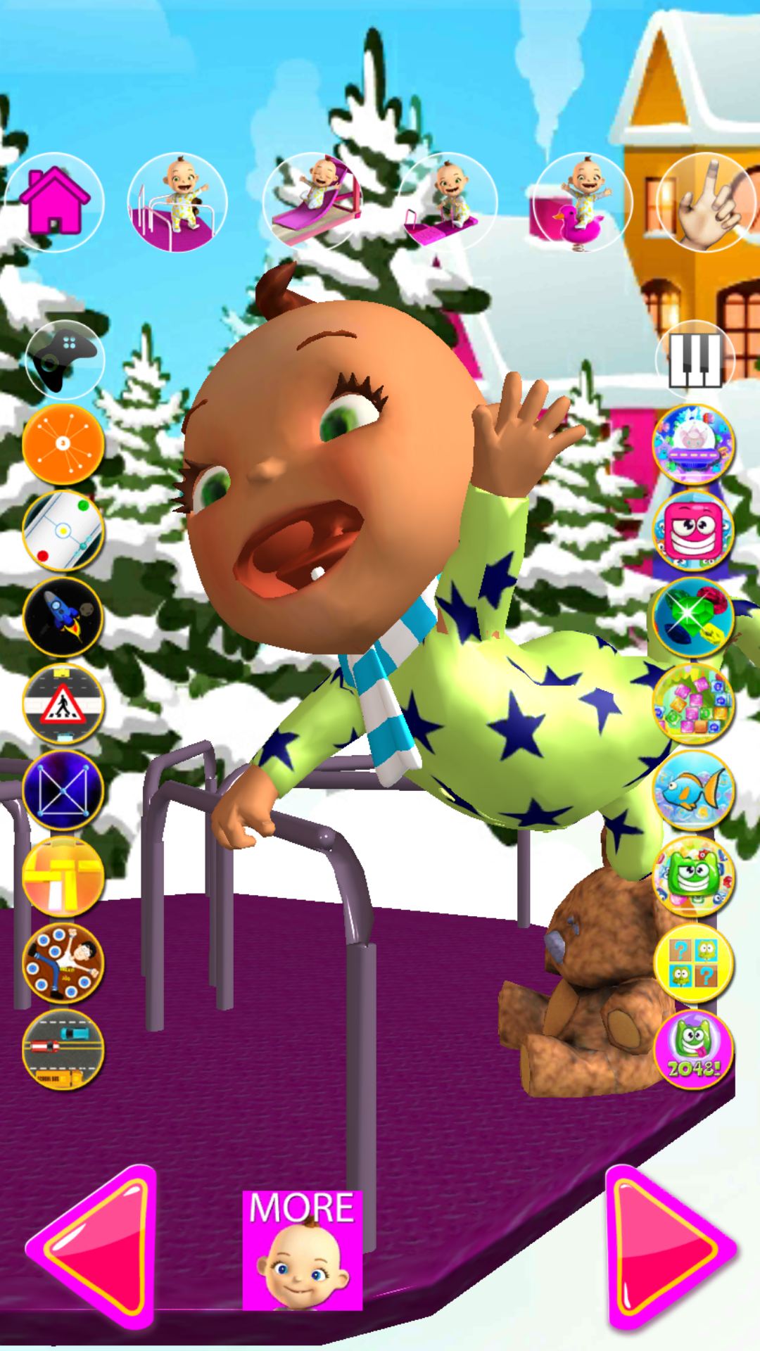 اسکرین شات 3 بازی Talking Babsy Baby Xmas Games
