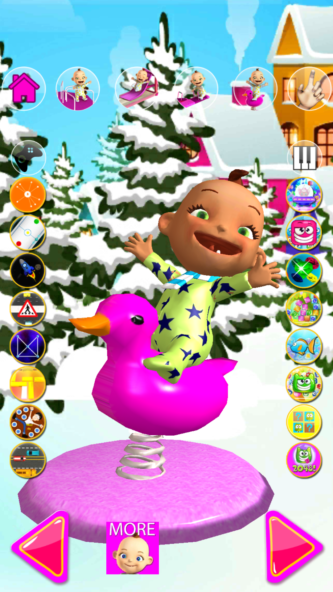 اسکرین شات 8 بازی Talking Babsy Baby Xmas Games