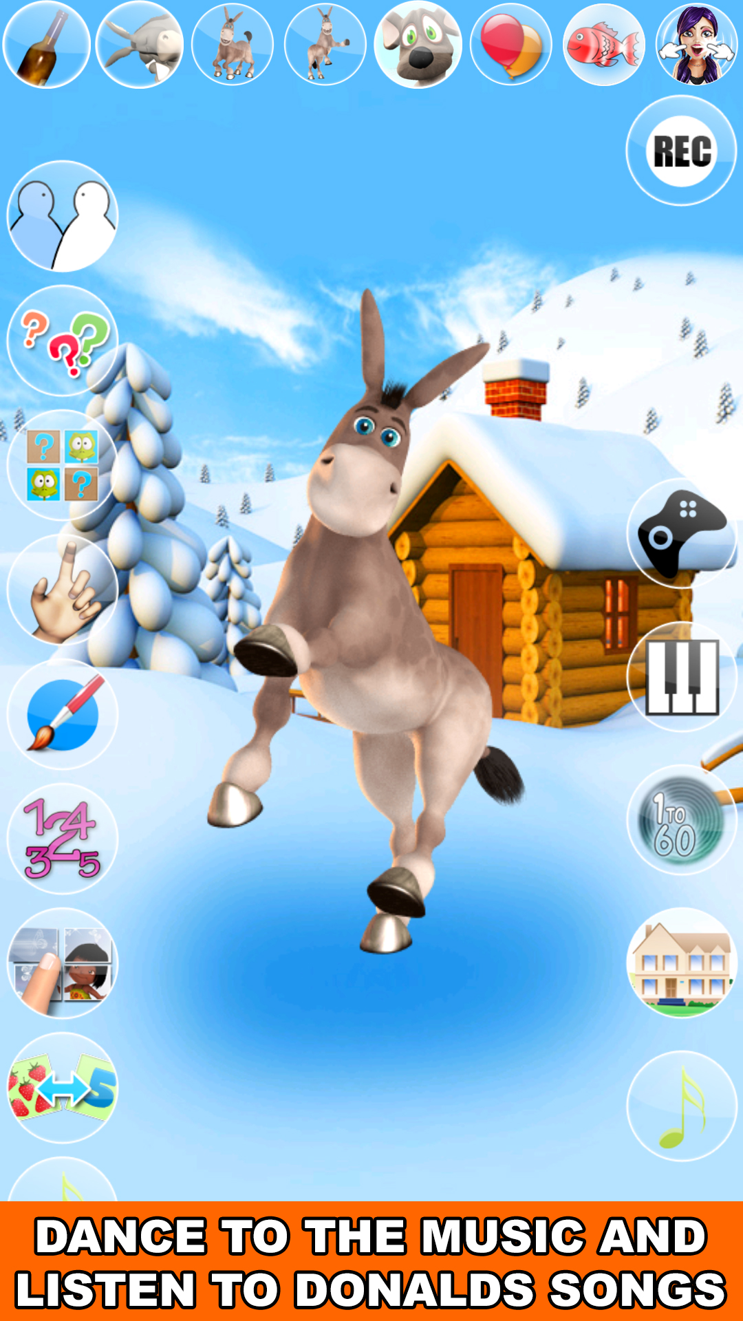 اسکرین شات 3 بازی Talking Donald Donkey Ice Fun