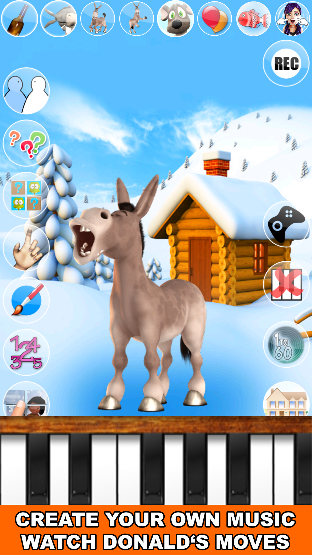 اسکرین شات 5 بازی Talking Donald Donkey Ice Fun