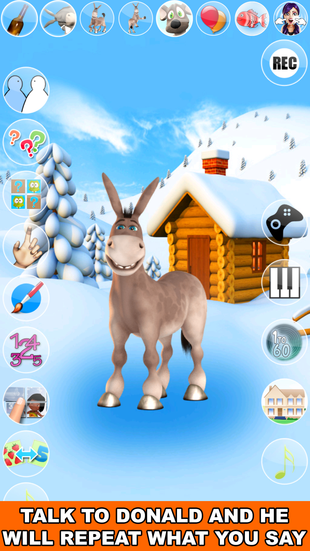 اسکرین شات 1 بازی Talking Donald Donkey Ice Fun