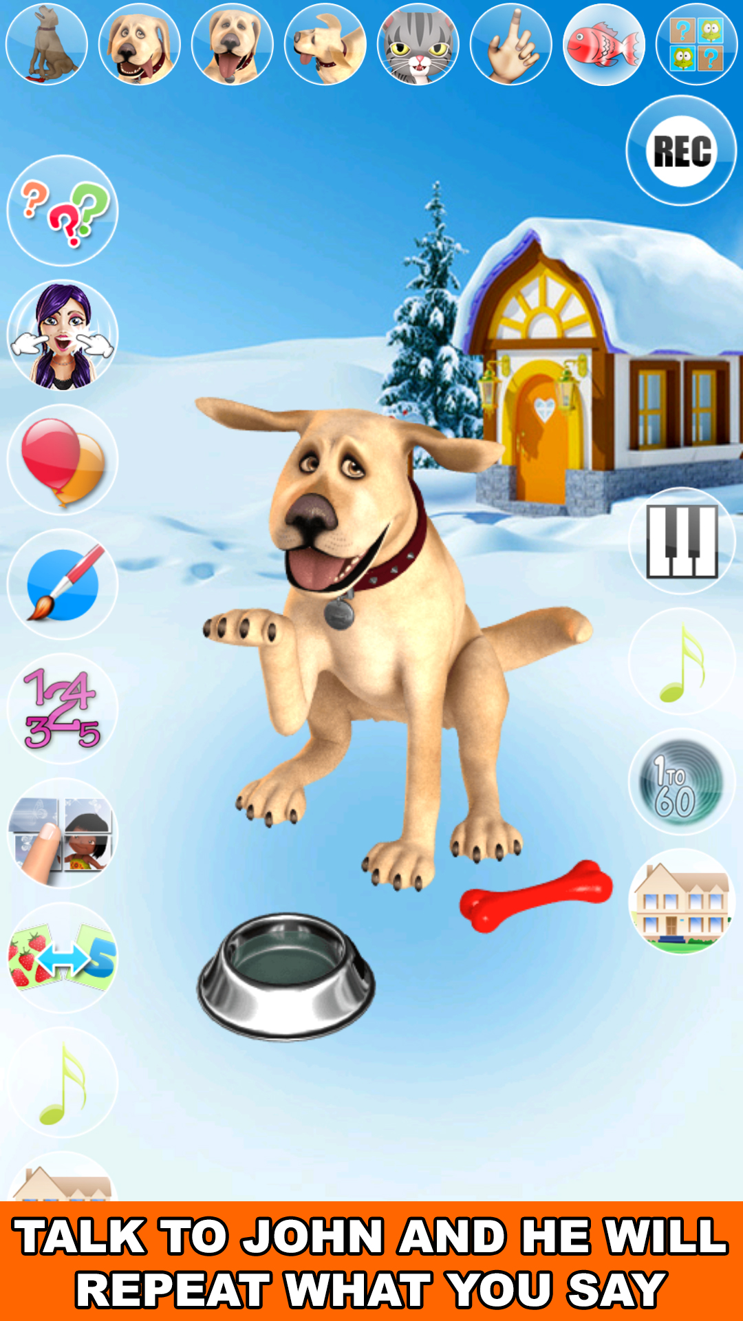 اسکرین شات 1 بازی Talking John Dog Frozen City