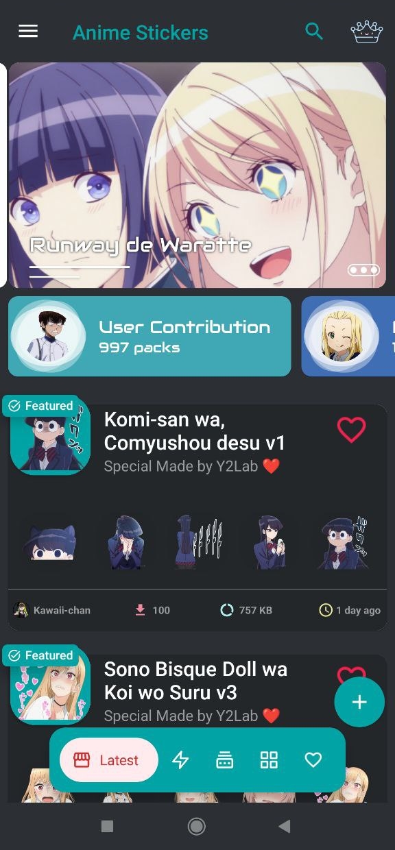 اسکرین شات 1 برنامه Anime Sticker For WASticker