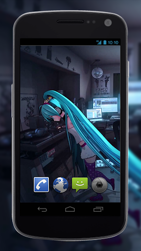 اسکرین شات 4 برنامه Hatsune Miku Live Wallpaper