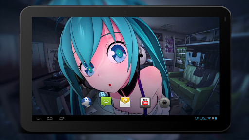 اسکرین شات 5 برنامه Hatsune Miku Live Wallpaper