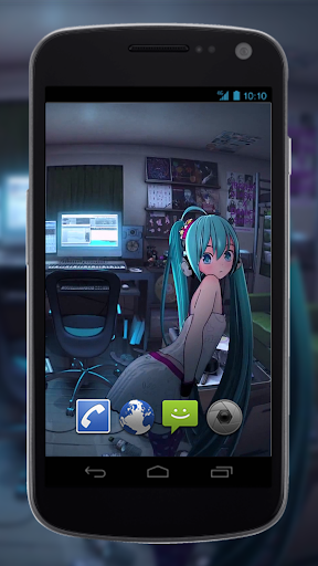 اسکرین شات 3 برنامه Hatsune Miku Live Wallpaper