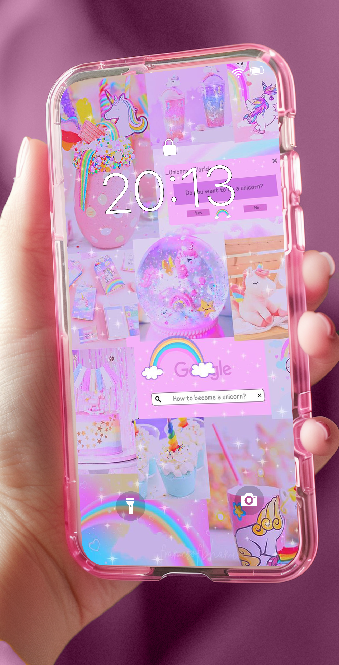 اسکرین شات 5 برنامه Kawaii Unicorn Wallpaper
