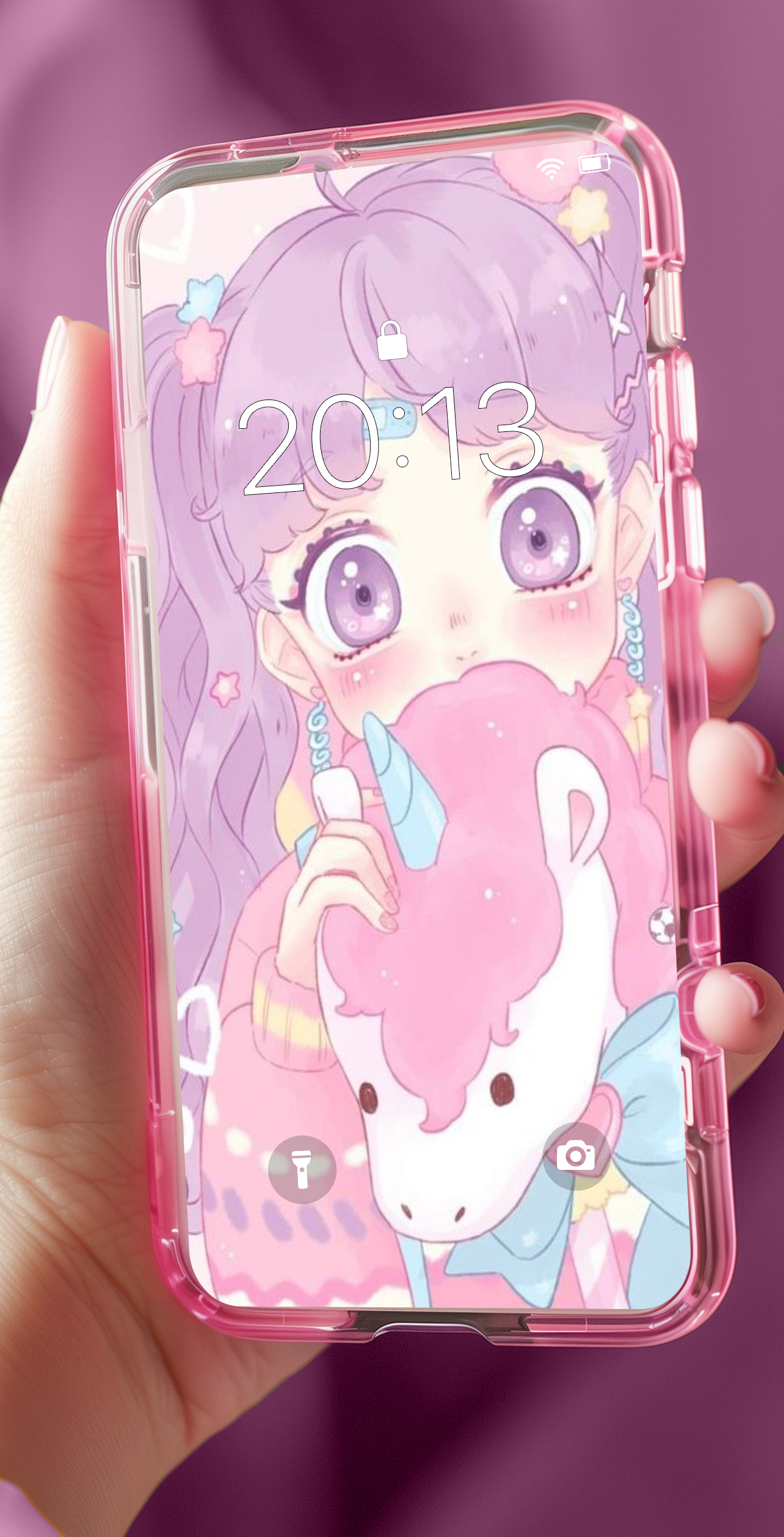 اسکرین شات 2 برنامه Kawaii Unicorn Wallpaper