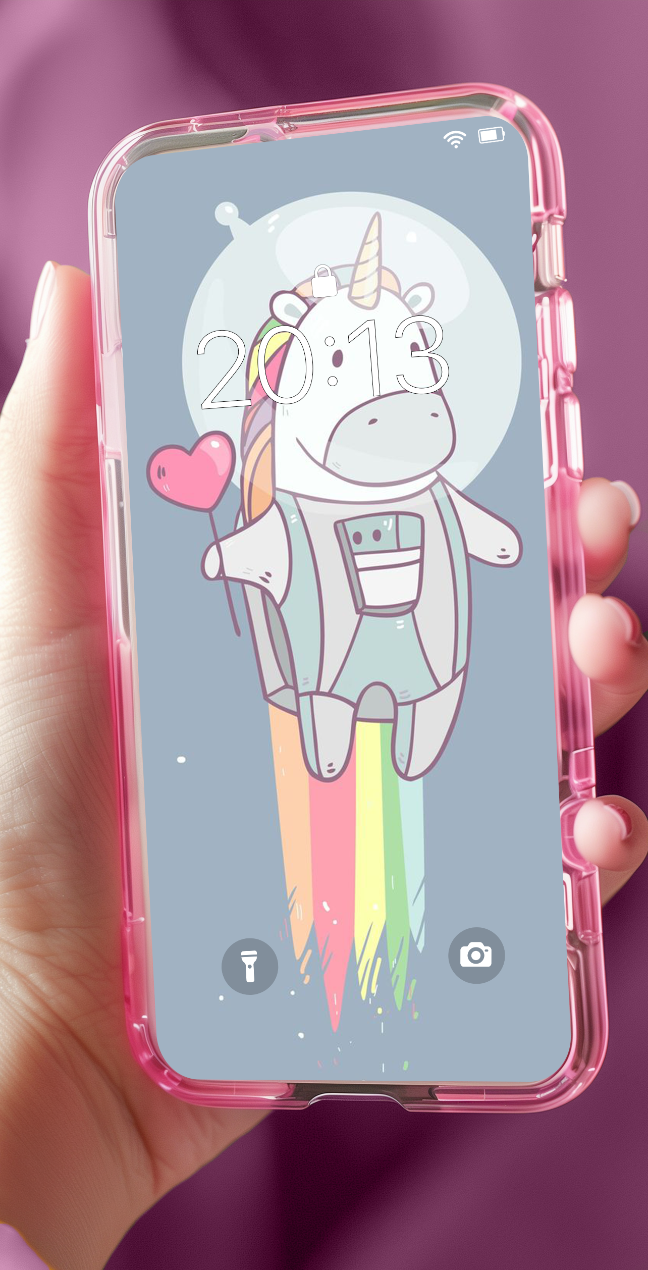 اسکرین شات 3 برنامه Kawaii Unicorn Wallpaper